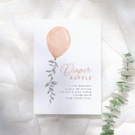 Eukalyptus Greenery Balloon Diaper Raffle Sign Einladung