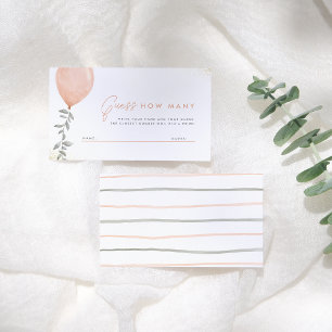 Eukalyptus Greenery Balloon schätzt wie viele Begleitkarte