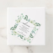 Eukalyptus Greenery Begrüßungsbeutel Geschenkanhänger (Beispiel)