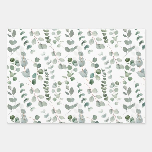 Eukalyptus Greenery Blätter Blumenmuster (Vorderseite 2)