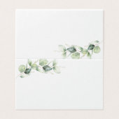 Eukalyptus Greenery Blätter Wedding Platzkarte (Außenseite Aufgefaltet)