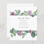 Eukalyptus Greenery Bloral Save the Date (Vorne/Hinten)