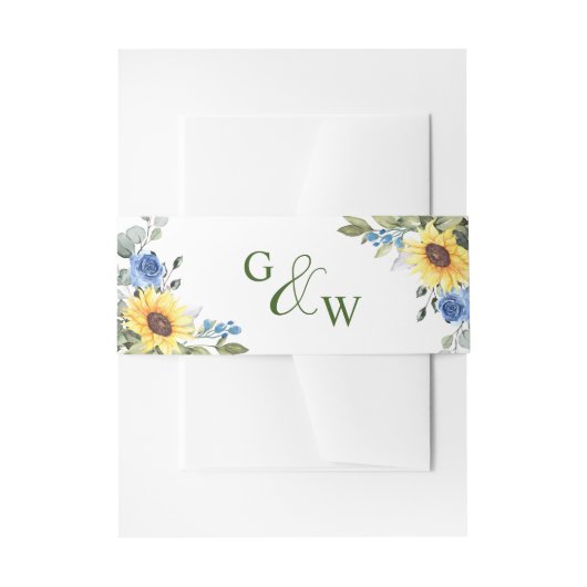 Eukalyptus Greenery Bloral Wedding Einladungsbanderole (Vorderseite Beispiel)