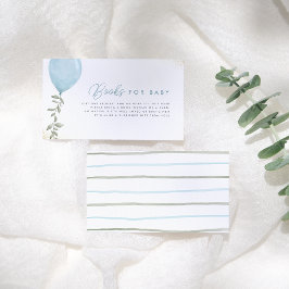Eukalyptus Greenery Blue Balloon Bücher für Baby Begleitkarte