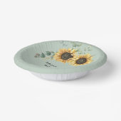 Eukalyptus Greenery Blumenblume Hochzeit Pappteller (Gewinkelt)