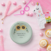 Eukalyptus Greenery Blumenblume Hochzeit Pappteller (Party)