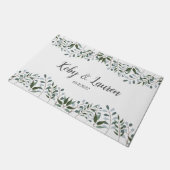 Eukalyptus Greenery Blumengeschichte Fußmatte (Schrägansicht)