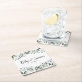 Eukalyptus Greenery Blumengeschichte Rechteckiger Pappuntersetzer (Vor Ort)