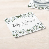 Eukalyptus Greenery Blumengeschichte Rechteckiger Pappuntersetzer (angewinkelt)