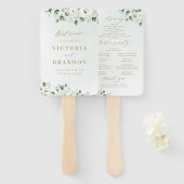 Eukalyptus Greenery Blumenzwiebeln Rustikale Hochz Fächer (Vorne und Hinten)