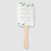 Eukalyptus Greenery Blumenzwiebeln Rustikale Hochz Fächer (Vorderseite)