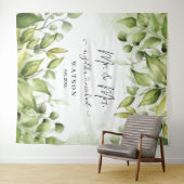 Eukalyptus Greenery Blush Modernes, trendy Script  Wandteppich (Beispiel (Horizontal))