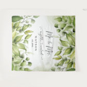Eukalyptus Greenery Blush Modernes, trendy Script  Wandteppich (Vorderseite (Horizontal))