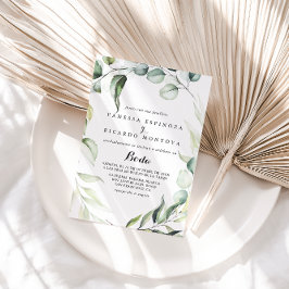Eukalyptus Greenery Boda Einladung