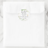 Eukalyptus Greenery Boho Bridal Runder Aufkleber (Tasche)