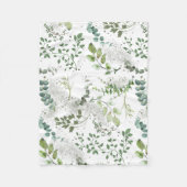 Eukalyptus Greenery Boho Leafy Green Fleecedecke (Vorderseite)
