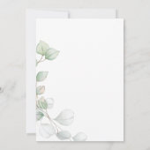 Eukalyptus Greenery Boho Rustikales Brautparty Einladung (Rückseite)