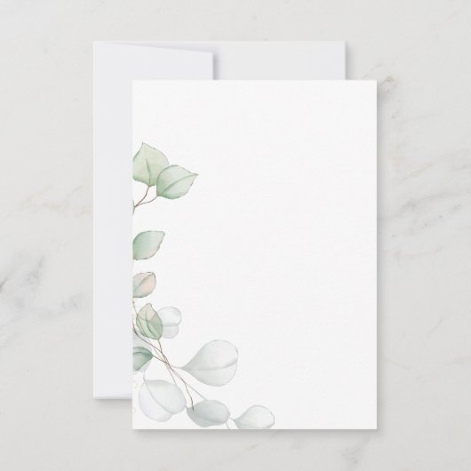 Eukalyptus Greenery Boho Rustikales Brautparty Einladung (Rückseite)