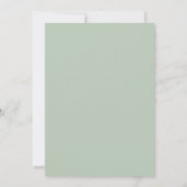 Eukalyptus Greenery Boho Sage Green Gold Wedding Einladung (Rückseite)