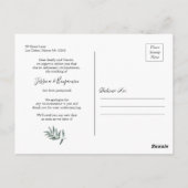 Eukalyptus Greenery Boho Skript Ändern Sie das Dat Postkarte (Rückseite)