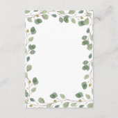 Eukalyptus Greenery Border | Angaben zum Hochzeitg Begleitkarte (Rückseite)