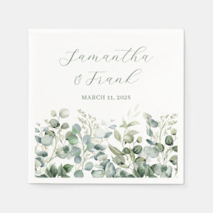 Eukalyptus Greenery Border Wedding Serviette