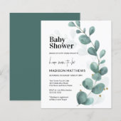 Eukalyptus Greenery Botanical Baby Shower (Vorne/Hinten)