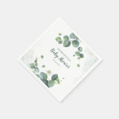Eukalyptus Greenery Botanical Baby Shower Paper Serviette (Ecke)