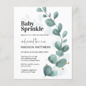Eukalyptus Greenery Botanical Baby Sprinkle Budget (Vorderseite)