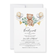 Eukalyptus Greenery Botanical Bear Baby Shower