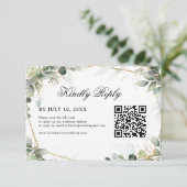 Eukalyptus Greenery Botanical Geometric Wedding RS RSVP Karte (Stehend Vorderseite)