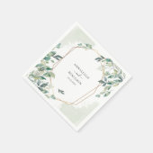 Eukalyptus Greenery Botanical Geometric Wedding Serviette (Ecke)