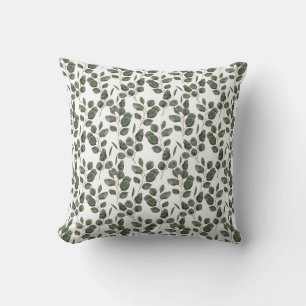 Eukalyptus Greenery Botanical Green White Trendy Kissen
