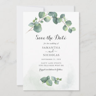 Eukalyptus Greenery Botanical Save The Date