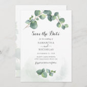 Eukalyptus Greenery Botanical Save The Date (Vorne/Hinten)