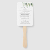 Eukalyptus Greenery Botanical Wedding Program Fächer (Rückseite)