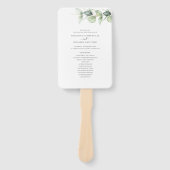 Eukalyptus Greenery Botanical Wedding Program Fächer (Vorderseite)