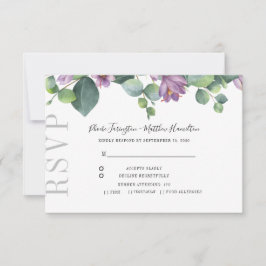 Eukalyptus Greenery Botanical Wedding RSVP Karte