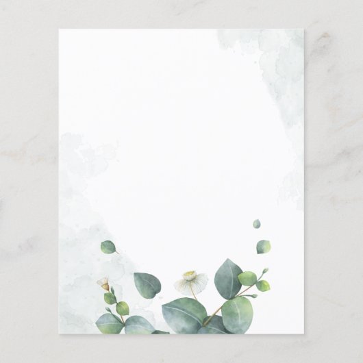 Eukalyptus Greenery Botanische Hochzeit (Rückseite)