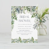 Eukalyptus Greenery | Botanische Hochzeit Einladung (Stehend Vorderseite)