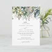 Eukalyptus Greenery | Botanische Hochzeit Einladung (Stehend Vorderseite)
