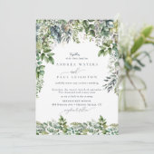 Eukalyptus Greenery | Botanische Hochzeit Einladung (Stehend Vorderseite)