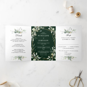 Eukalyptus Greenery Botanische Hochzeit Einladung