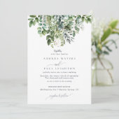 Eukalyptus Greenery | Botanische Hochzeit Einladung (Stehend Vorderseite)