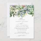 Eukalyptus Greenery | Botanische Hochzeit Einladung (Vorderseite)