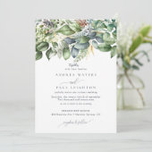 Eukalyptus Greenery | Botanische Hochzeit Einladung (Stehend Vorderseite)
