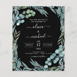 Eukalyptus Greenery Botanische Hochzeit Flyer