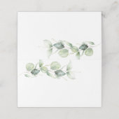 Eukalyptus Greenery Botanische Hochzeit Platzkarte (Außenseite Aufgefaltet)