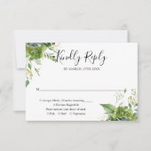 Eukalyptus Greenery Botanische Hochzeit RSVP Karte (Vorderseite)