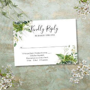 Eukalyptus Greenery Botanische Hochzeit RSVP Karte